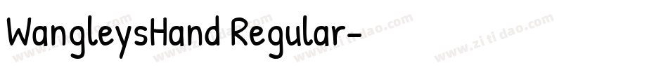 WangleysHand Regular字体转换